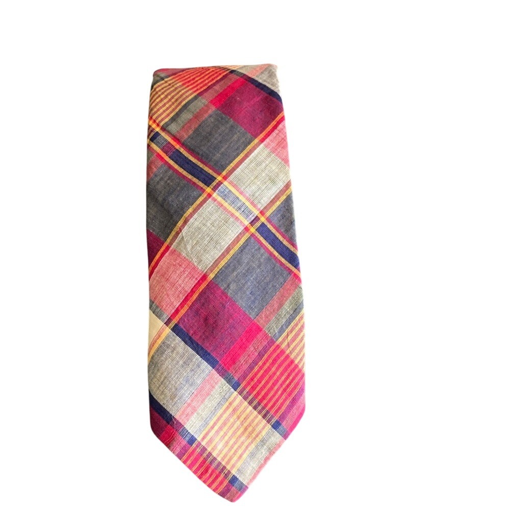 Jarvey's of Alloway Madras Plaid Multicolor Men's Tie Slim‎ Preppy